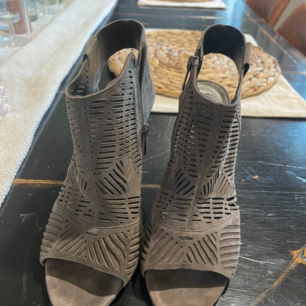 Vince Camtuo Open Toed Leather Booties